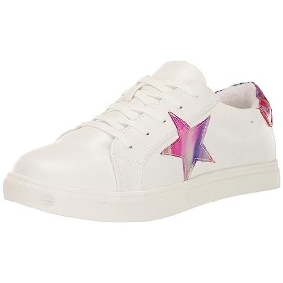 Steve Madden Rezume low top star white rainbow pink Barbie sneaker shoe size 7 - Picture 1 of 6